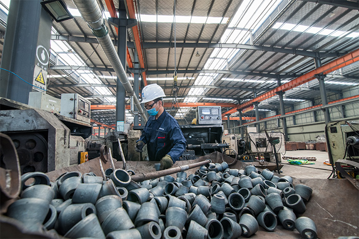 咸阳网架配件-锥头加工车间